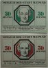 Deutschland 2 x 50 Pf Weimar -