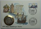 Deutschland 60 Pf Silbermedallie, 800 Jahre Hamburger Hafen -