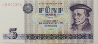 DDR 5 Mark World paper money Nr.27 a -