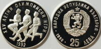 Bulgarien 25 Leva Olympische Barcelona 1992 Laufen -