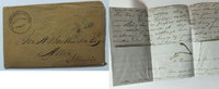 Brief 1848 USA gelaufener Brief aus Quincy Missisippi nach Altow Illinos gelaufen vom 21 Nov. 1848 mit Inhalt