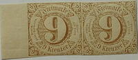 Kaiserreich 2 x 9 Kreuzer Michel Nr. 26 Thurn und Taxis -