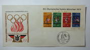 Bundesrepublik Deutschland Berlin Michel Block Nr. 8 auf FDC (Marken leicht fleckig) -