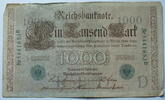 Kaiserreich 1000 Mark Rosenberg Nr. 46 b,grünes Siegel, Serie DB, Unterdruck: D, KN: 7 stellig -