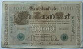 Kaiserreich 1000 Mark Rosenberg Nr. 46 b,grünes Siegel, Serie C, Unterdruck: F, KN: 7 stellig -