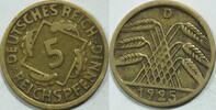 5 Pf 1925 D Weimar dezentriert ss