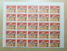 Ungarn 50 x 1 Forint Luftfahrt Nr. 3300 Großbogen zu 50 x 1 Forint Bogen gefaltet -