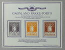 Grönland 70 Öre, 1 und 2 Kronen 70 Öre, 1 und 2 Kronen Paketmarke Grönland Nachdruck 1983 -