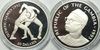 Gambia 20 Dalasis Olympische Barcelona 1992 Ringen -