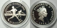 Tuvalu 20 $ Olympische Spiele Atlanta 1996 Schwimmen -