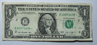 USA 1 $ Ersatz / Sternennote Serie 2013, New York, Buchstabe B -