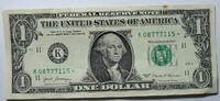 USA 1 $ Ersatz / Sternennote Serie 2017, Dallas Texas , Buchstabe K -