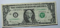 USA 1 $ Ersatz / Sternennote Serie 2017, San Franzisco, Kalifornien , Buchstabe L -