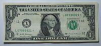 USA 1 $ Ersatz / Sternennote Serie 2017, San Franzisco, Kalifornien , Buchstabe L -
