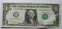USA 1 $ Ersatz / Sternennote Serie 2017 A, Chicago Illiois , Buchstabe G -