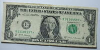 USA 1 $ Ersatz / Sternennote Serie 2017 A, New York, Buchstabe B -