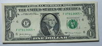 USA 1 $ Ersatz / Sternennote Serie 2017, Atlanta Georgia , Buchstabe F -