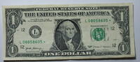 USA 1 $ Ersatz / Sternennote Serie 2017, San Franzisco, Kalifornien , Buchstabe L -