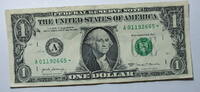 USA 1 $ Ersatz / Sternennote Serie 2017, Boston Massacussetts Buchstabe A -