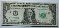 USA 1$ Ersatz / Sternennote Serie 2017 A, San Franzisco Kalifornien Buchstabe L -
