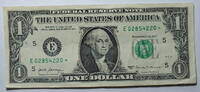 USA 1$ Ersatz / Sternennote Serie 2017, Richmond Virginia Buchstabe E -