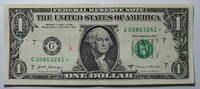 USA 1$ Ersatz / Sternennote Serie 2017 A, Chicago Illiois , Buchstabe G -