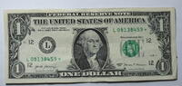 USA 1 $ Ersatz / Sternennote Serie 2017, San Franzisco, Kalifornien , Buchstabe L -
