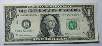 USA 1 $ Ersatz / Sternennote Serie 2017, Richmond Virginia Buchstabe E -