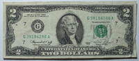 USA 2 $ Chicago, Illinois, Buchstabe G -