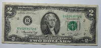 USA 2 $ Chicago,New York, Buchstabe B -