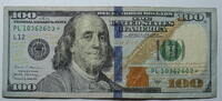 USA 100 $ Ersatz / Sternennote Serie 2017, Buchstabe PL -