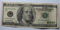 USA 100 $ Ersatz / Sternennote Serie 1996, Serie AB , Buchstabe B2 -