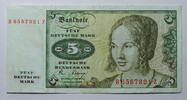 Deutschland 5 DM World Paper Money Nr. 30 B, mit Copyright 1963 -