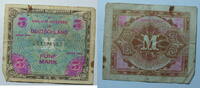 Deutschland 5 Mark Allierte Militärbehörde World Paper Money 193 b, KN 9 - stellig -