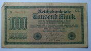 Deutschland 1000 Mark World Paper Money 76 b, WZ Hakensterne, -