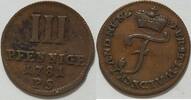Waldeck 3 Pfennig Karl August Friedrich 1763 - 1812 -