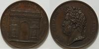 Frankreich Bronze Med. Louis Philippe auf die Vollendung des Arc de Triumph 25 mm -