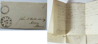Brief 1848 USA gelaufener Brief aus Hanibal Montana nach Altow Illinos gelaufen vom 22 Nov. 1848 mit Inhalt