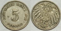 Kaiserreich 5 Pf 1912 J ss 1.17 US$ Tax included +  18.76 US$ shipping