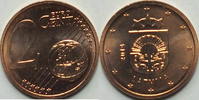 Lettland 2 Cent 2014 bankfrisch 1.17 US$ Tax included +  18.76 US$ shipping