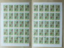 Ungarn 50 x 40 Filler Vögel Nr. 2874 Großbogen zu 50 x 40 Filler Bogen gefaltet -