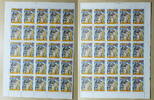 Ungarn 50 x 5 Forint Rosen Nr. 3453 Grossbogen zu 50 x 5 Forint Bogen gefaltet -