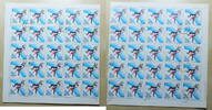 Ungarn 50 x 60 Filler Olympiade Lake Placid Nr. 3414 Großbogen zu 50 x 60 Filler Bogen gefaltet -