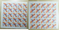 Ungarn 50 x 40 Filler Olympiade Lake Placid Nr. 3414 Großbogen zu 50 x 40 Filler Bogen gefaltet -