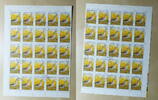 Ungarn 50 x 40 Filler Vögel Nr. 3479 Großbogen zu 50 x 40 Filler Bogen gefaltet -