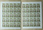 Ungarn 50 x 1 Forint Großbogen zu 50 x 1 Forint Bogen gefaltet -
