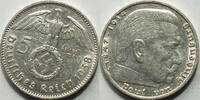 3. Reich 5 RM 1938 J ss-vz 26.40 US$ Tax included +  18.76 US$ shipping