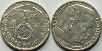 3. Reich 5 RM 1938 F ss-vz 26.40 US$ Tax included +  18.76 US$ shipping