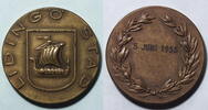 Schweden Bronzemedallie Lidingö graviert 5. Juli 1955 -