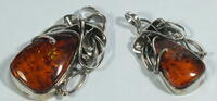 Anh&auml;nger  Bernstein Anh&auml;nger .925 Sterling Silber leichte Tragespuren 79.68 US$  +  53.11 US$ shipping